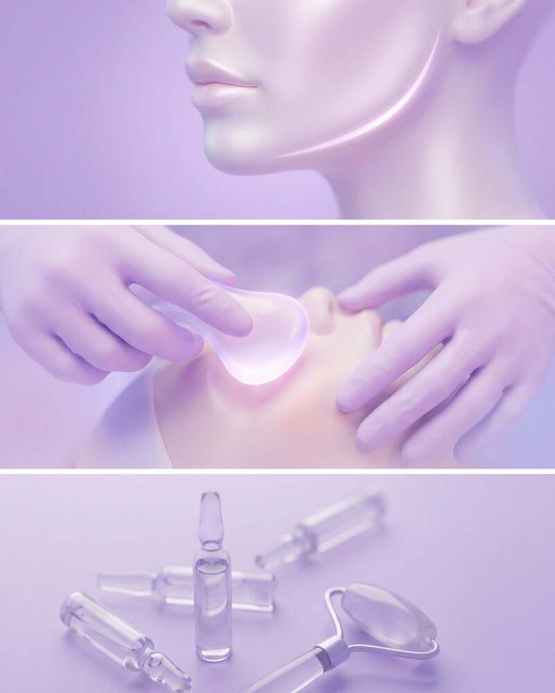 중안부 라인의 균형을 표현한 비식별 컨셉 예시 이미지