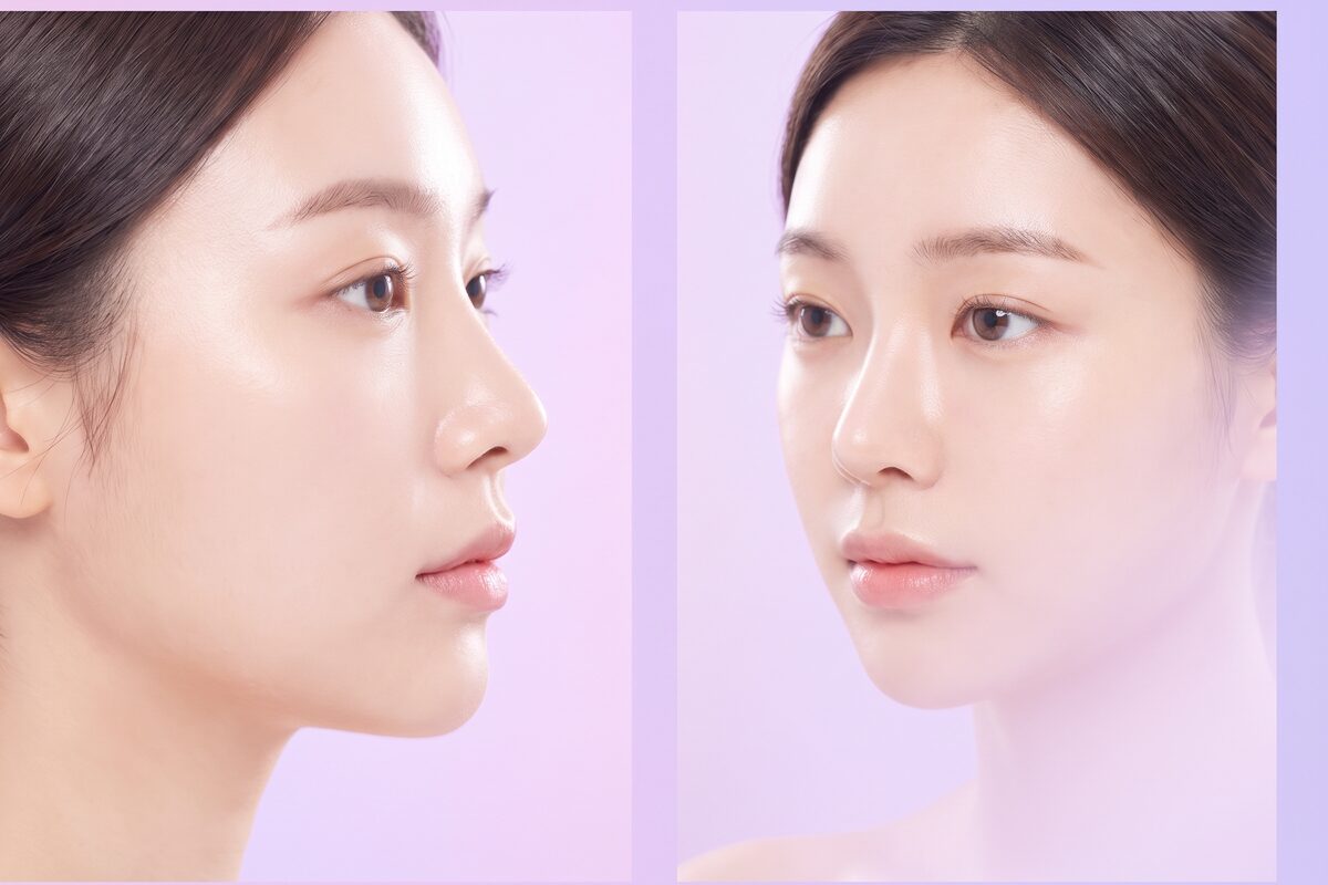 무보형물 코성형을 소개하는 리뷰티 유튜브 대표 영상 썸네일 예시 이미지
