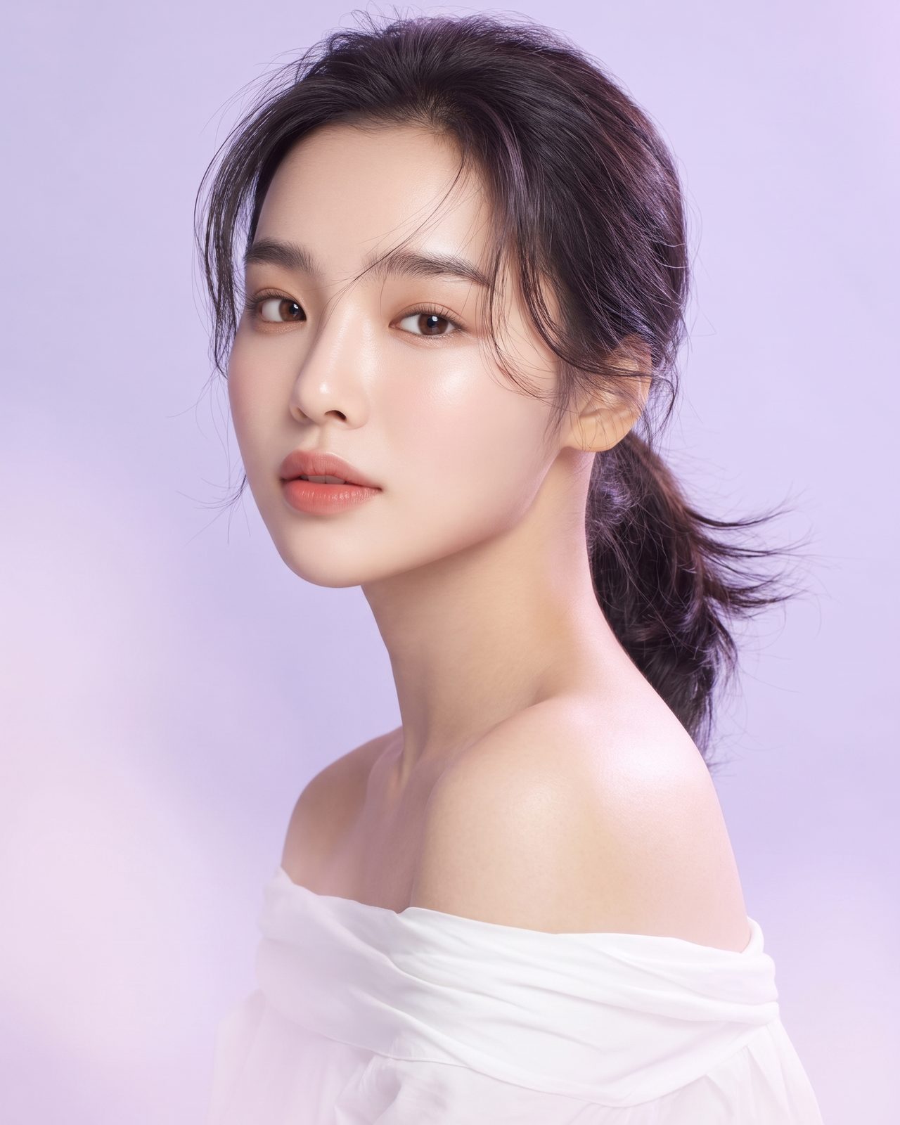 자연스러운 코 라인을 표현한 리뷰티 성형외과 코성형 콘셉트 이미지 (AI 생성 예시)