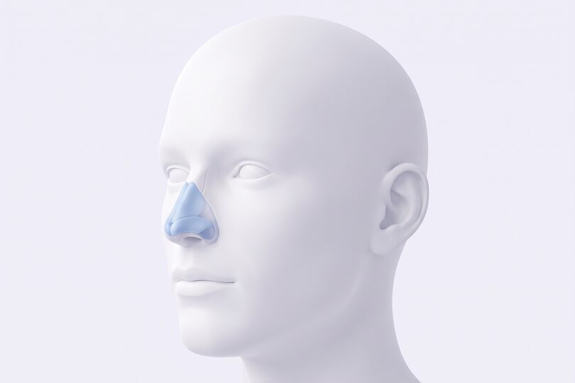 비중격 연골 위치를 표현한 해부 일러스트 (AI 생성 예시)