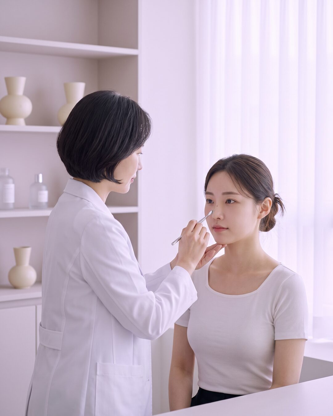 자연스러운 코 라인 상담 개념 예시 이미지 (AI 생성 예시)