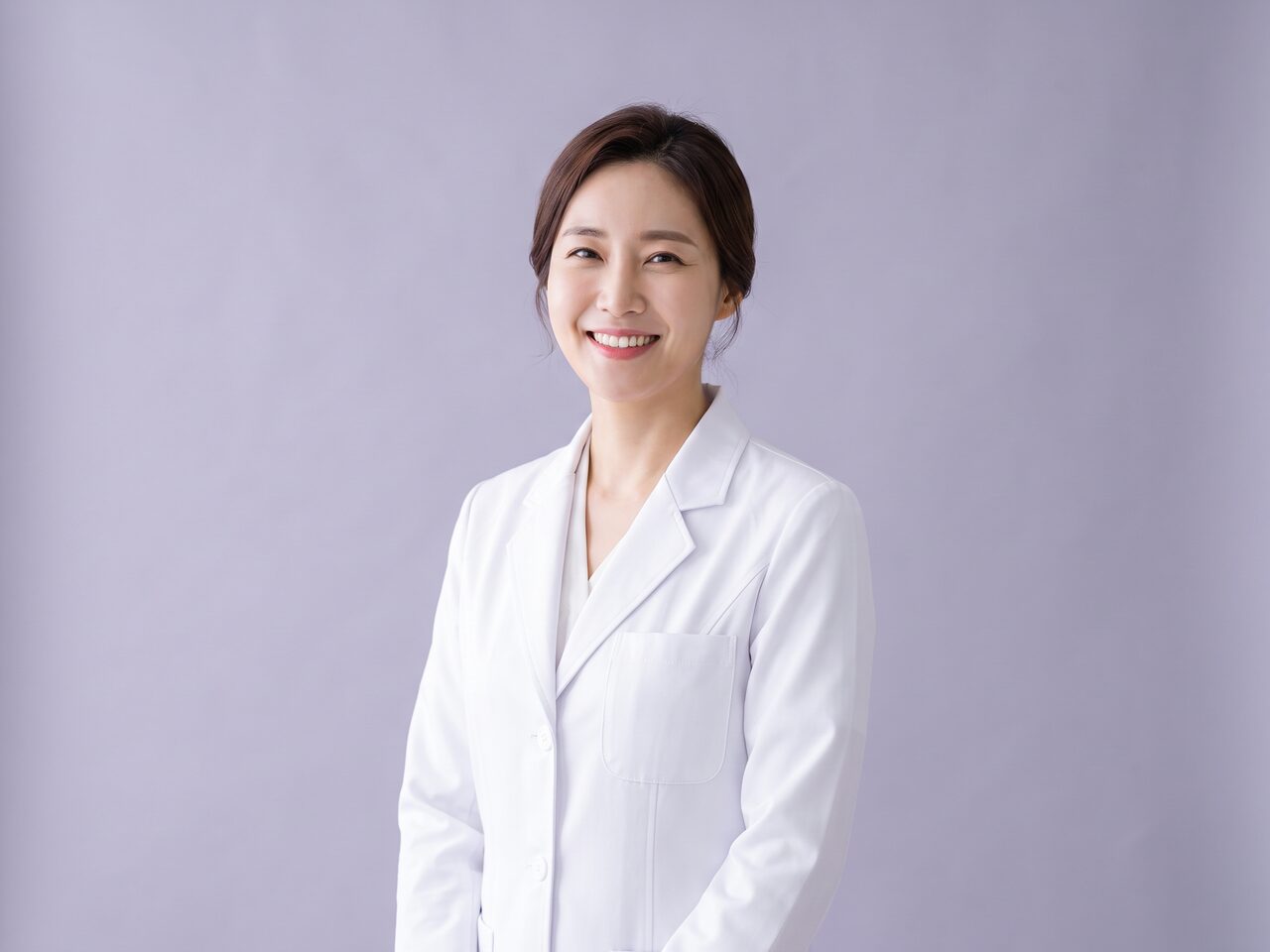 흰 가운을 입은 리뷰티 성형외과 대표원장의 진료 포트레이트
