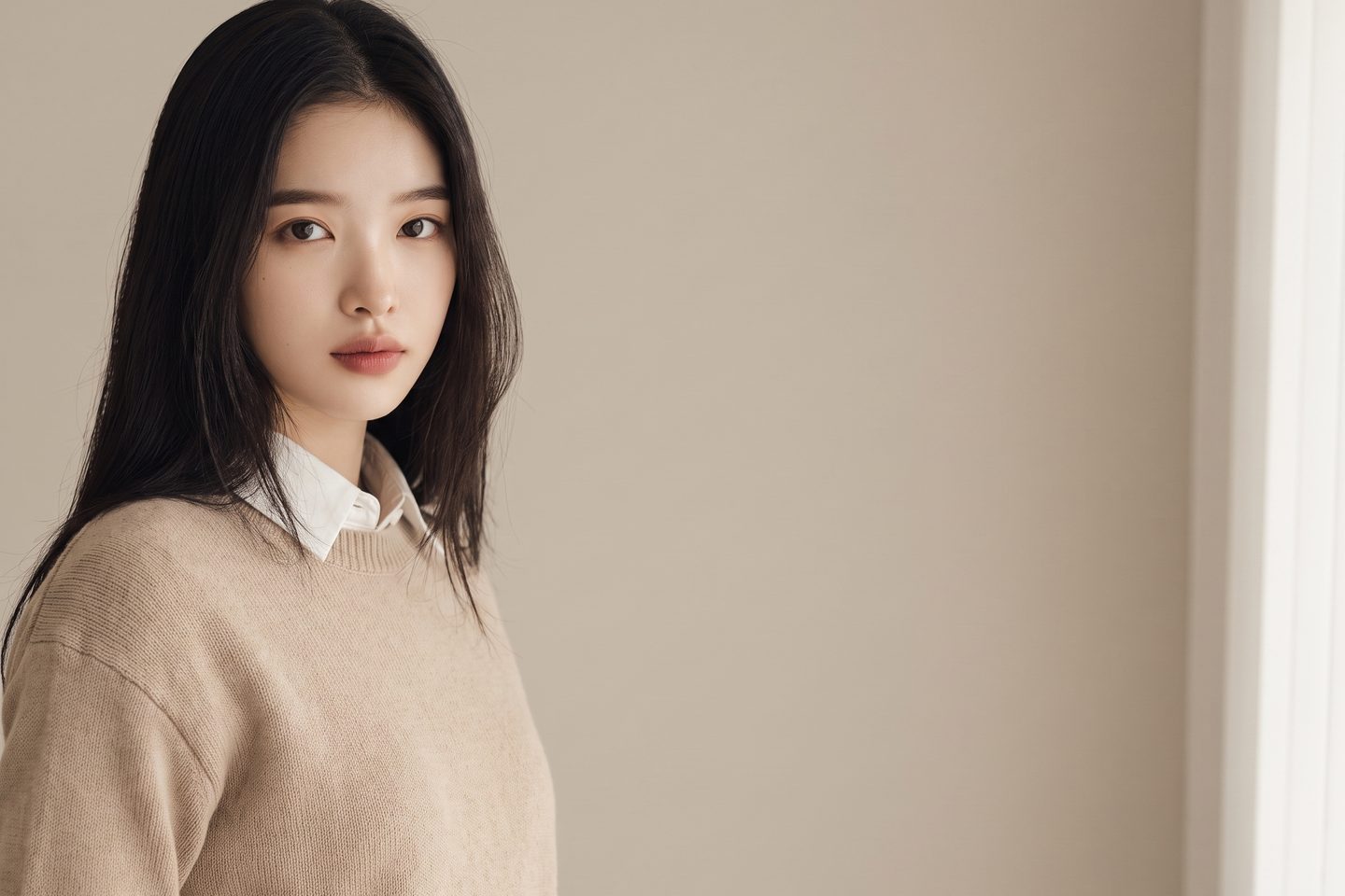 단정한 인상의 남성 AI 생성 가상 모델 포트레이트