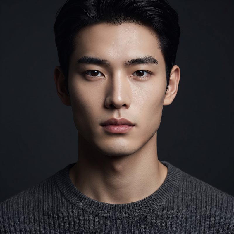 남자성형 프로모션 — AI 생성 가상 모델 예시 이미지