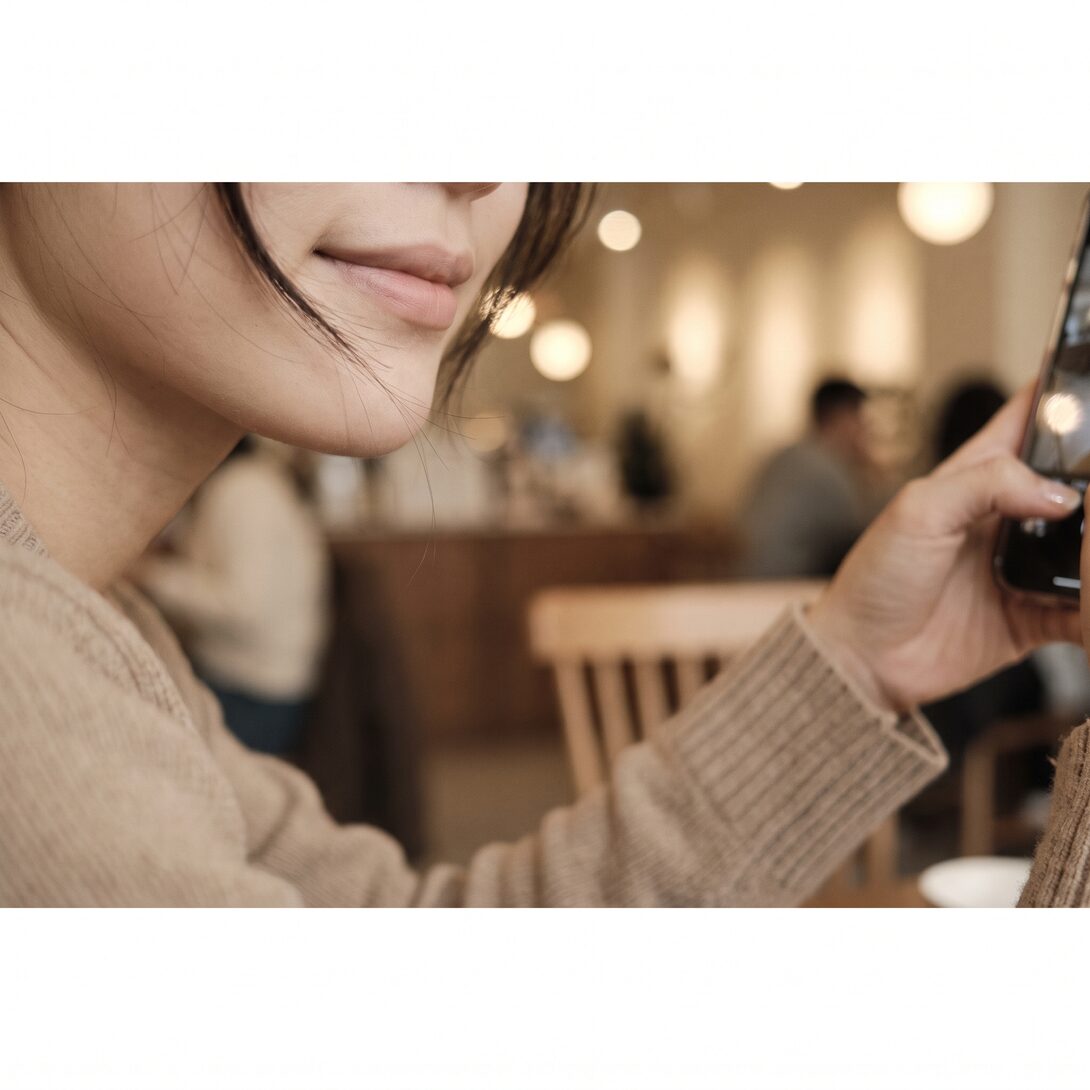 따뜻한 실내 조명의 내추럴 무드 예시 컷 (AI 생성 예시 이미지, 실제 환자 아님)