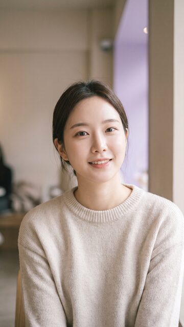 리뷰티 숏폼 세로 영상 썸네일 (AI 생성 예시)