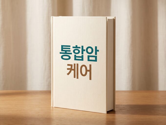 통합 케어 관련 번역 단행본 표지 (AI 생성 예시 이미지)