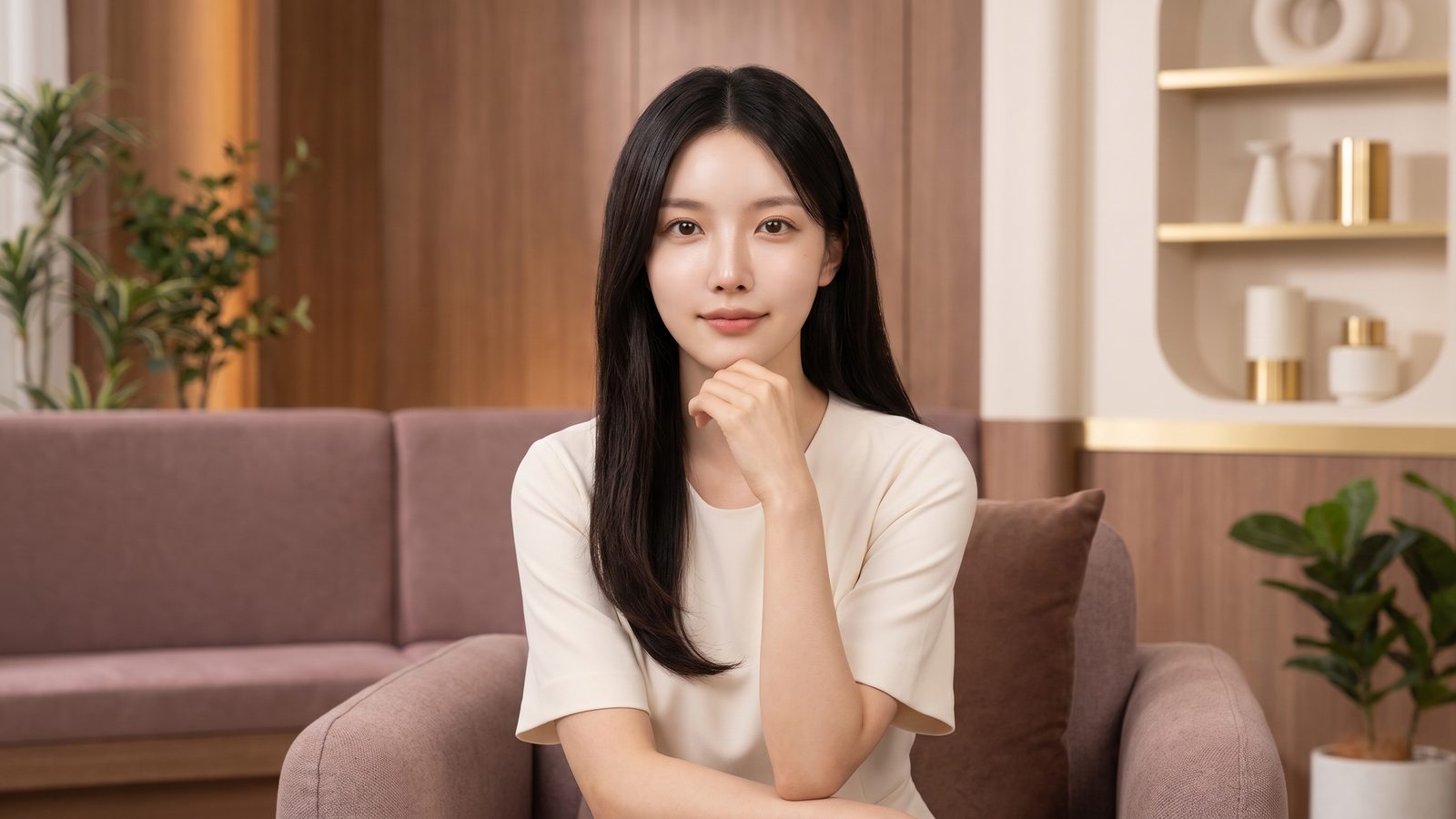 REBEAUTY TV 스튜디오 촬영 현장 (AI 생성 예시)