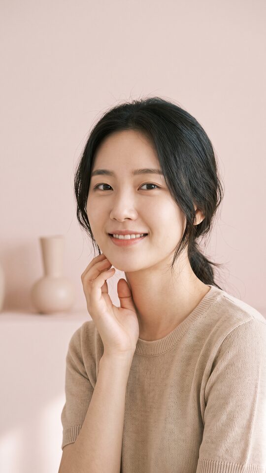 AI로 생성한 가상 모델의 자연스러운 뷰티 무드 숏폼 예시 이미지
