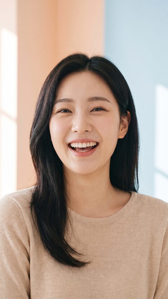 AI로 생성한 가상 모델의 자연스러운 뷰티 무드 숏폼 예시 이미지