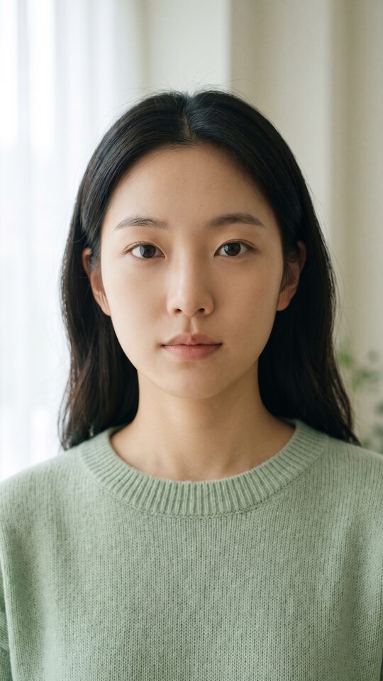 AI로 생성한 가상 모델의 자연스러운 뷰티 무드 숏폼 예시 이미지
