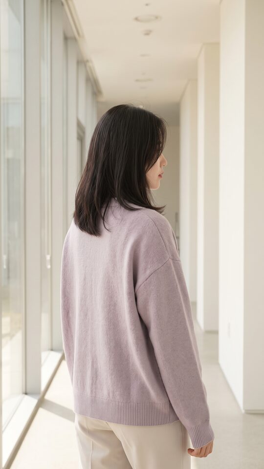 코성형 6개월 경과 뒷모습 컨셉의 비식별 세로 숏폼 예시 이미지