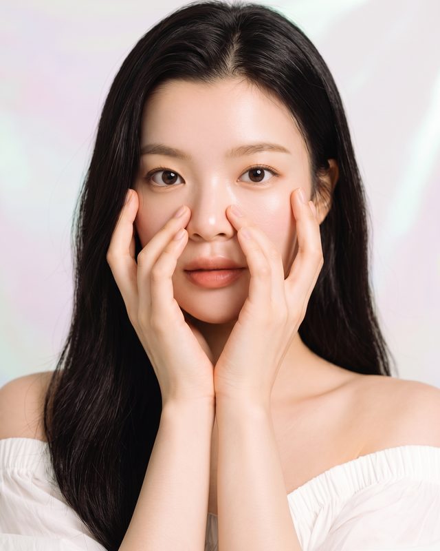 들린코교정 — 가상 모델의 정면 포트레이트, AI 생성 예시 이미지