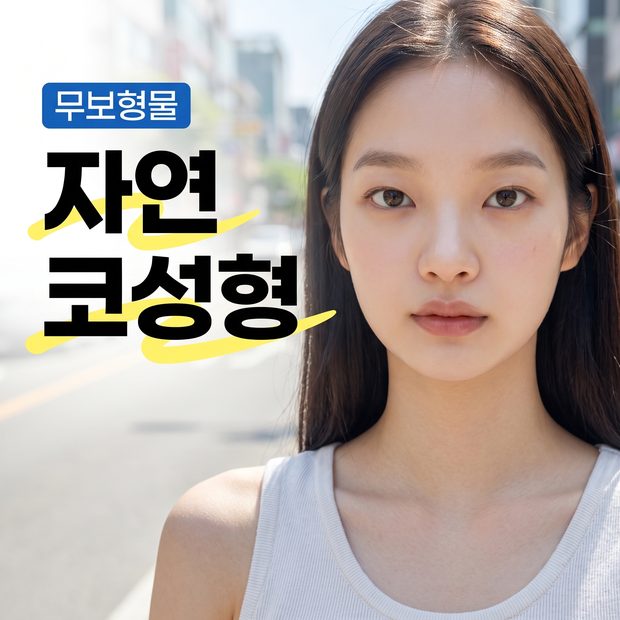 무보형물 자연 코성형 이벤트 프로모션 배너 — AI 생성 예시 이미지