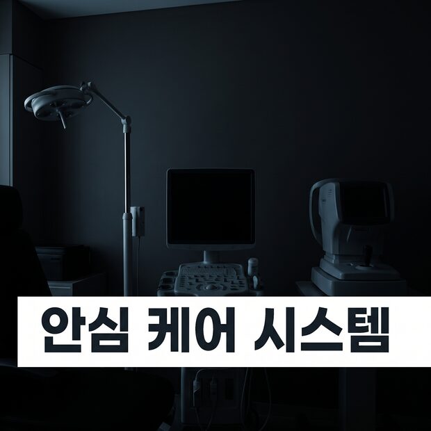 안심 케어 시스템 프로모션 배너 — AI 생성 예시 이미지