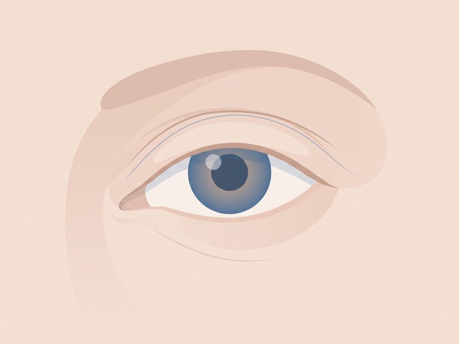 상안검 1단계 쌍꺼풀 라인 디자인 개념 일러스트