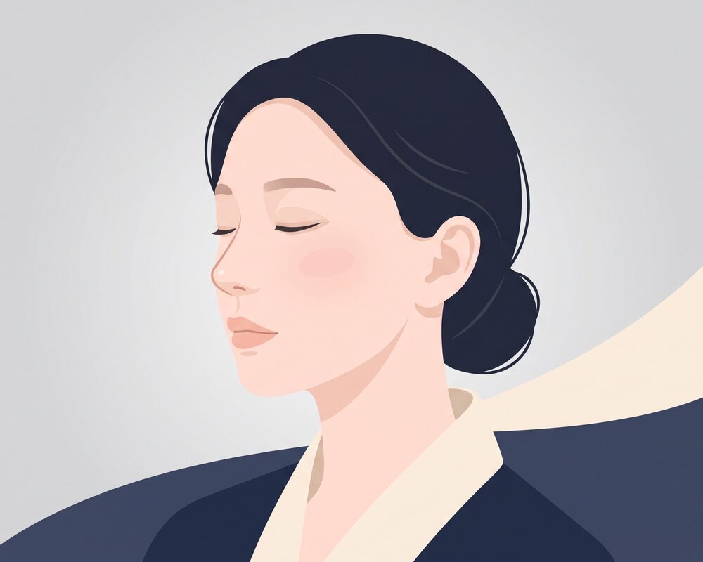 직반 코 라인 개념 일러스트 (AI 생성 예시)