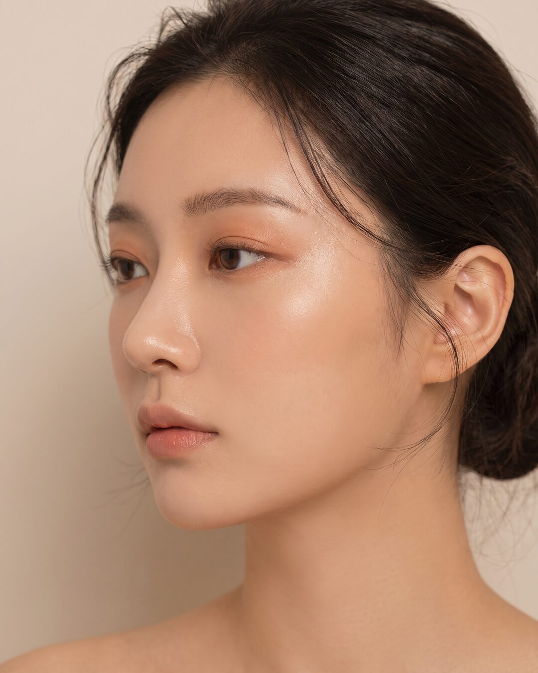 코의 옆선을 부드럽게 다듬은 인상을 표현한 AI 생성 예시 인물 이미지