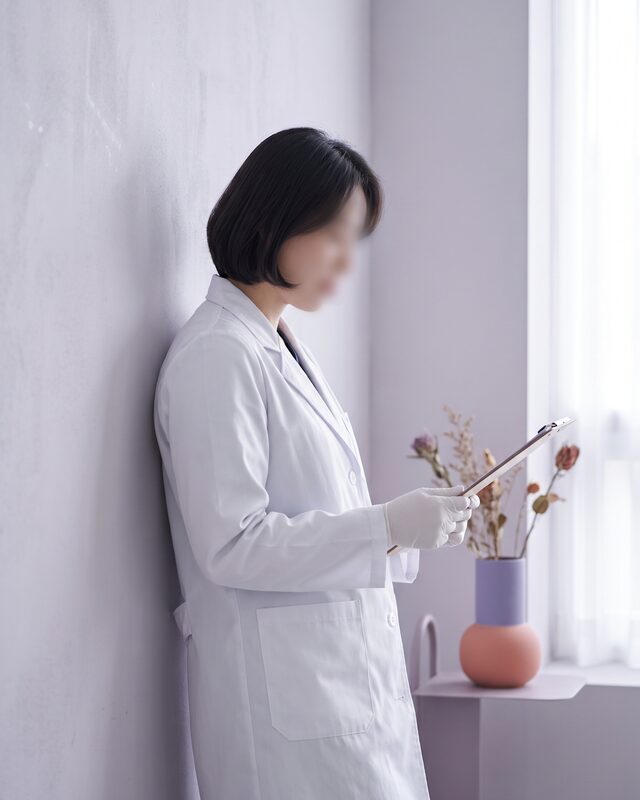 REBEAUTY 프리미엄 성형외과 의료진 (AI 생성 예시 이미지)