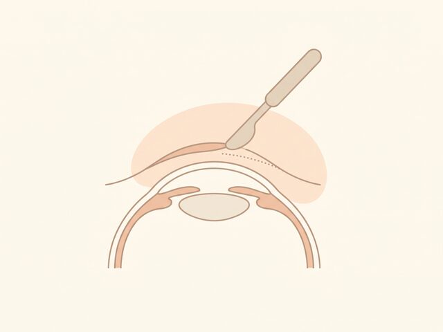 상안검 수술 1단계 개념 일러스트 (AI 생성 예시)