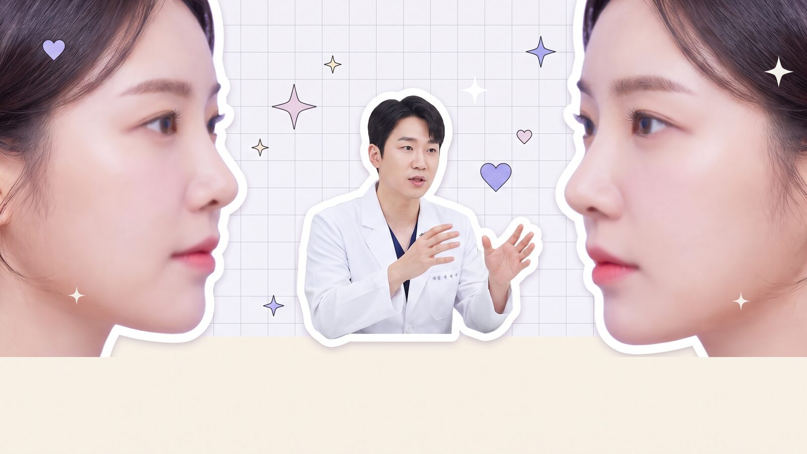 코 라인 상담 내용을 소개하는 리뷰티 영상 커버 이미지