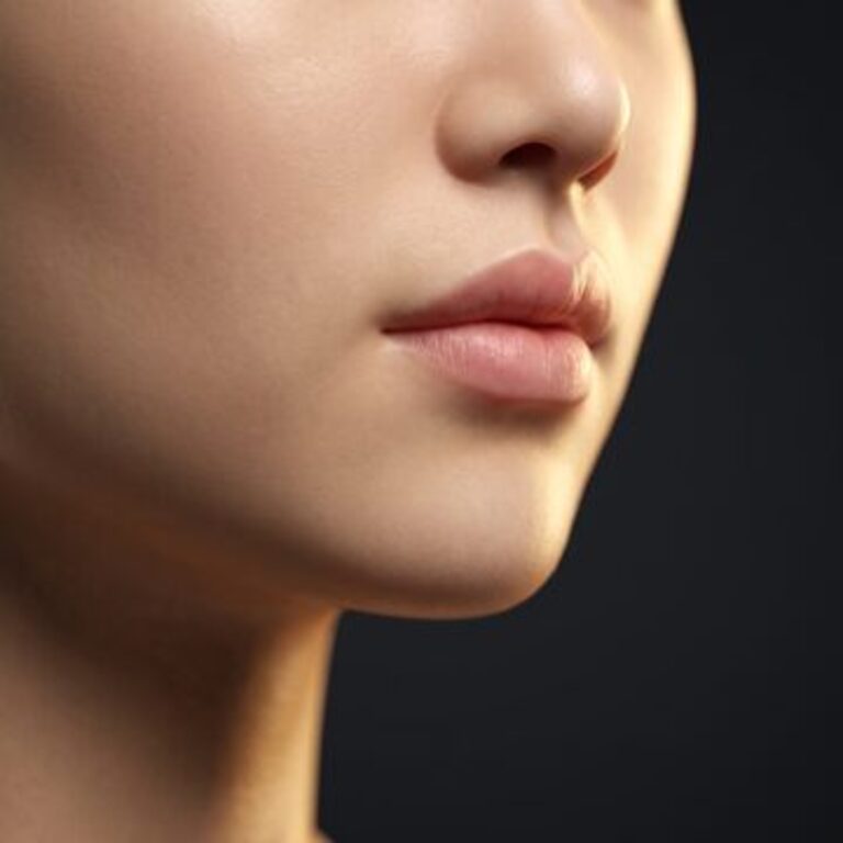 핑크 배경 스튜디오에서 촬영한 여성 모델의 화사한 뷰티 컷 — AI 생성 예시 이미지