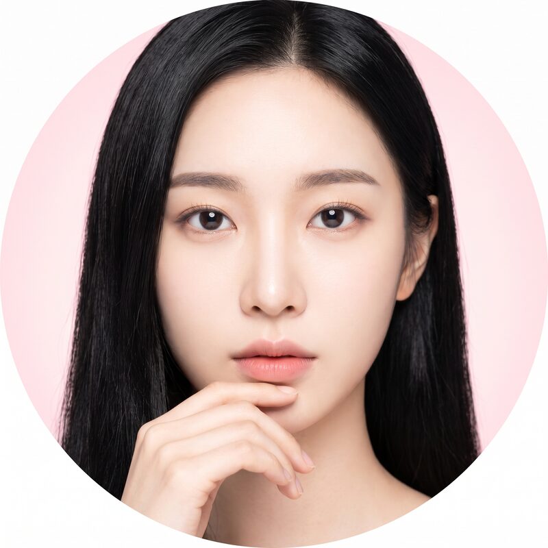 리뷰티 눈성형 이벤트 대표 컷 — 밝은 톤의 여성 모델 얼굴 클로즈업