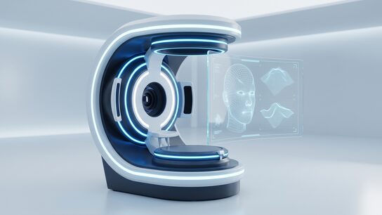 3D 피부 분석 장비 클로즈업
