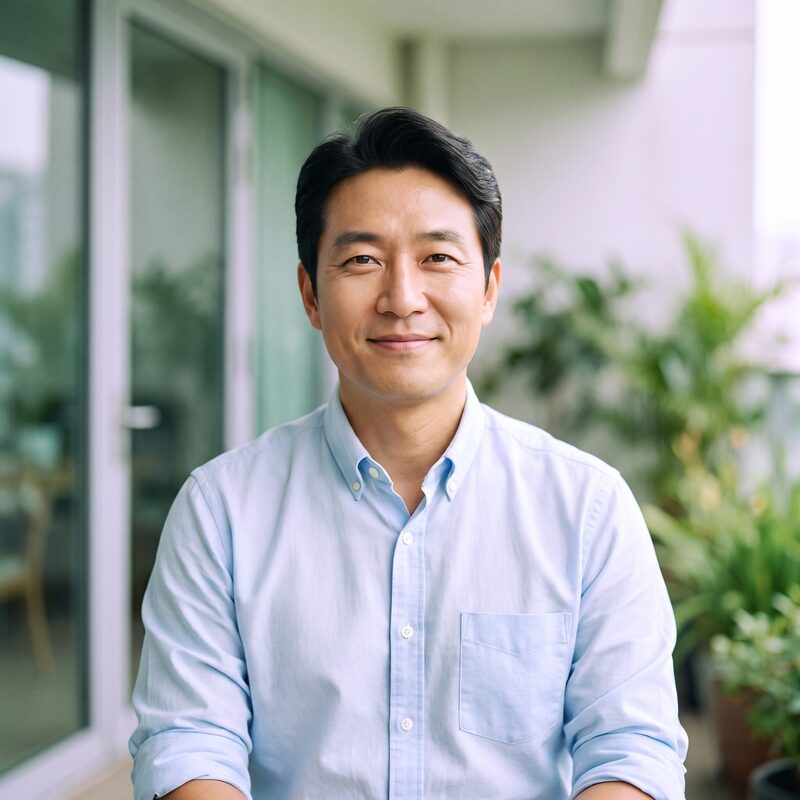 리뷰티 바디 케어 진료를 맡은 가상 의료진 모델의 정방형 인물 예시 이미지