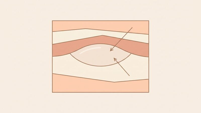 갈비 연골 부위를 분홍으로 표시한 3D 해부 개념 일러스트 (AI 생성 예시 이미지)