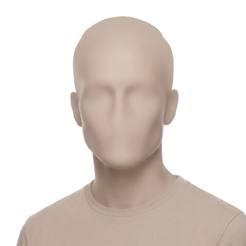 광대 부위 비율을 설명하기 위한 비식별 정면 실루엣 개념 이미지