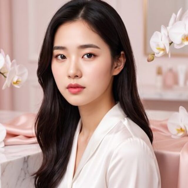 턱선을 따라 손끝을 대고 있는 모델의 마녀턱 교정 이벤트 이미지