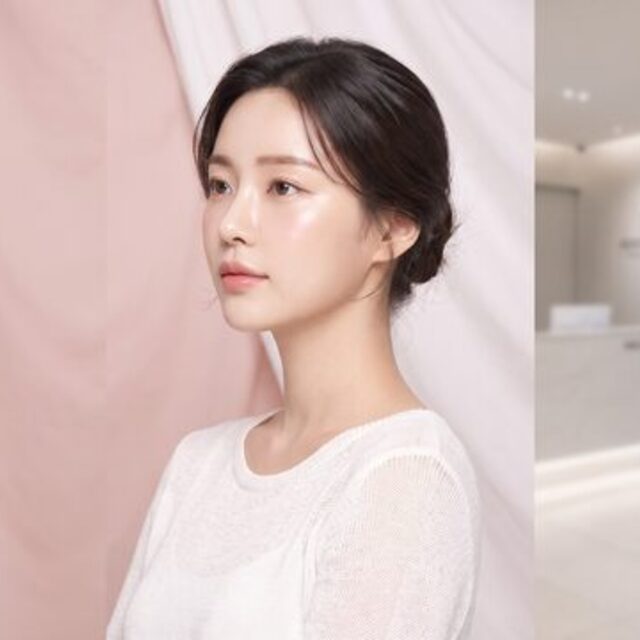 옆광대 라인이 드러나는 모델 컷의 광대 축소 이벤트 이미지