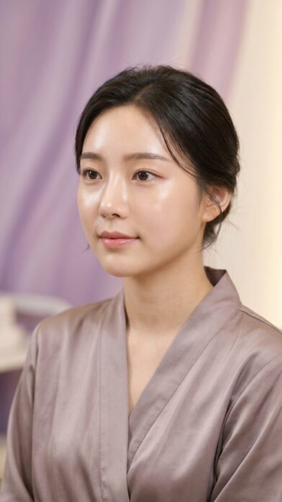 핑크 퍼프소매 블라우스를 입은 20대 여성 모델의 세로 숏폼 썸네일