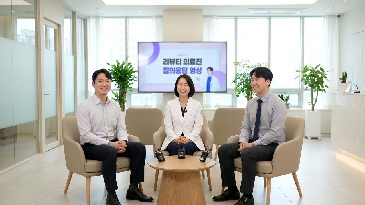 리뷰티 TV 영상 썸네일 — 익명 의료진이 눈매 변화를 설명하는 컷