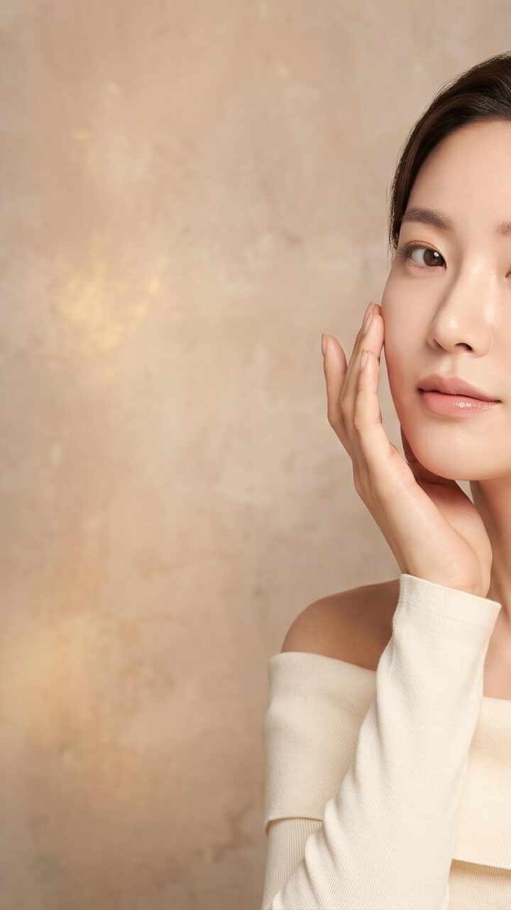 니트 가디건을 입은 여성이 창가에서 고개를 돌린 세로형 영상 표지