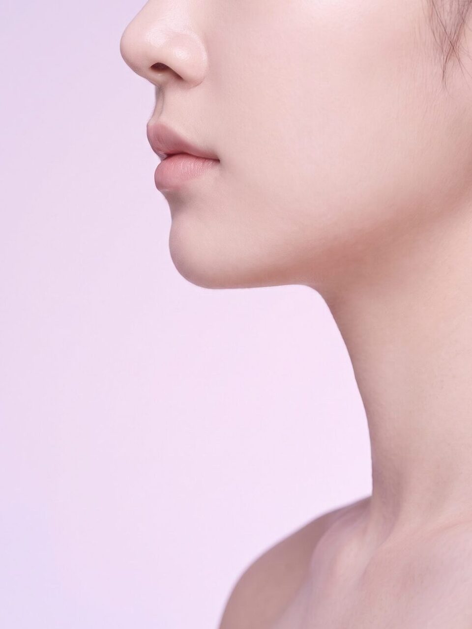 정면을 바라보는 여성 모델의 뷰티 포트레이트