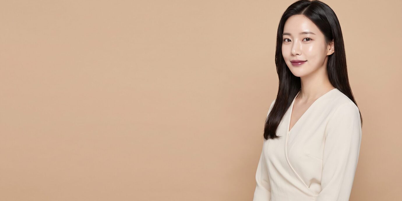 수술용 장갑을 낀 손이 지침기와 봉합사를 쥔 모습