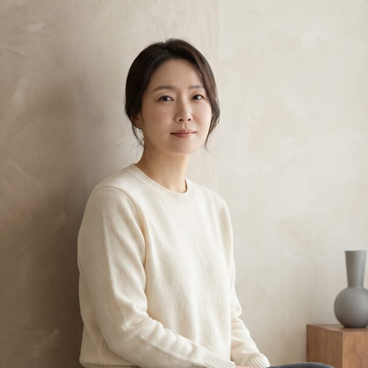 1단계 — 헤어라인 안쪽 절개 위치를 표시한 측면 의학 일러스트