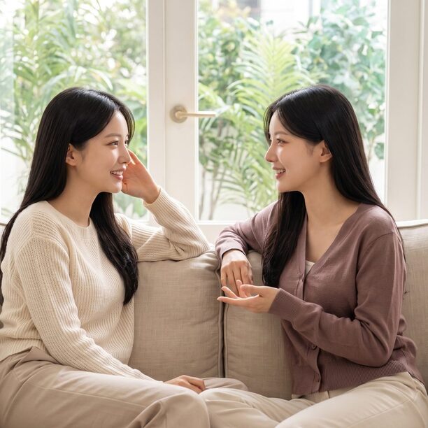하부 미니거상 4단계 — 귀 앞 선을 마무리하고 턱과 목의 경계가 정리된 상태 일러스트