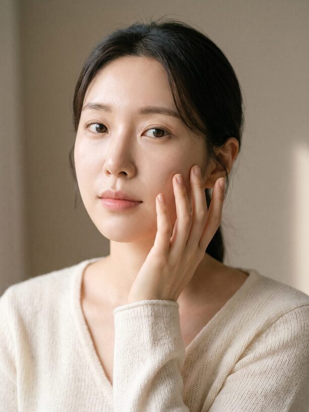 콧대와 코끝이 개선된 코라인 완성 일러스트