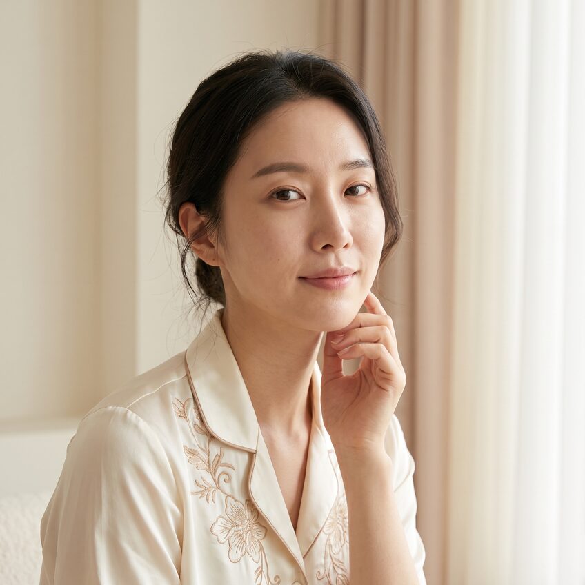 30~40대의 차분하고 입체적인 인상을 표현한 예시 이미지