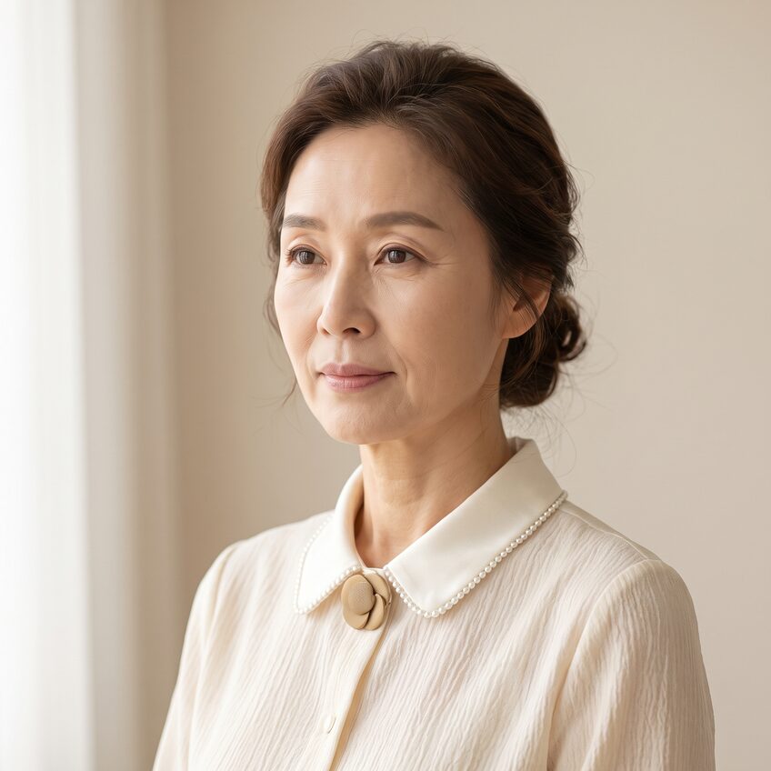 50~60대의 자연스러운 얼굴 복원을 표현한 예시 이미지